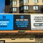 Supporters of Orthodox Jewish group Agudath Israel of America paid for a billboard near Lincoln Tunnel in Manhattan asking The New York Times to “stop attacking” Orthodox and ultra-Orthodox Jews. (Credit: Agudath Israel of America/Naftoli Goldgrab, used with permission.)