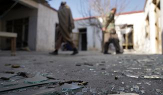 Bullets and broken glass scatter the compound where there was a fight between Taliban fighters and the Islamic State group in Kabul, Afghanistan, Thursday, Jan. 5, 2023. The Afghan Taliban have killed eight Islamic State group fighters and arrested nine others in raids against the militants&#39; hideouts on Wednesday, Afghanistan. (AP Photo/Ebrahim Noroozi)