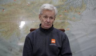 Secretary General of the Norwegian Refugee Council, NRC, Jan Egeland, listens to a question during an interview with The Associated Press in Kabul, Afghanistan, Sunday, Jan. 8, 2023. The Taliban&#39;s &quot;internal debates and extreme decrees&quot; are paralyzing humanitarian work in Afghanistan, the head of a major aid agency told The Associated Press on Sunday, after he arrived on a week-long trip to talk to Taliban leaders about reversing a ban on women working for national and international nongovernmental groups. Jan Egeland, who is the secretary-general of the Norwegian Refugee Council, is the first NGO chief to have visited Afghanistan to talk to the Taliban since the ban came into effect more than two weeks. (AP Photo/Ebrahim Noroozi)