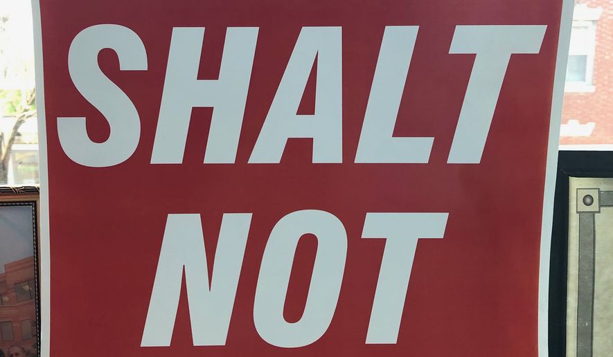 Posters reading &quot;Thou Shalt Not Kill&quot; will be distributed in the Anacostia section of the District Tuesday in response to the city&#x27;s 203 homicides last year. (Courtesy of Phillip Pannell, used with permission)