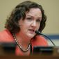 Rep. Katie Porter, D-Calif., speaks during a House Committee on Oversight and Reform hearing on gun violence on Capitol Hill in Washington, June 8, 2022. Porter says she will seek the Senate seat currently held by Sen. Dianne Feinstein, a fellow Democrat and the longest-serving member of the chamber. (AP Photo/Andrew Harnik, Pool, File)