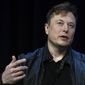 Tesla and SpaceX Chief Executive Officer Elon Musk speaks at the SATELLITE Conference and Exhibition on March 9, 2020, in Washington. Lawyers for Tesla shareholders suing Musk over a misleading tweet are urging a federal judge to reject the billionaire&#39;s request to move an upcoming trial to Texas from California. (AP Photo/Susan Walsh) **FILE**