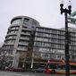 The building that housed office space of President Joe Biden&#x27;s former institute, the Penn Biden Center, is seen at the corner of Constitution and Louisiana Avenue NW, in Washington, Tuesday, Jan. 10, 2023. Potentially classified documents were found on Nov. 2, 2022, in a “locked closet” in the office, according to special counsel to the president Richard Sauber. The National Archives and Records Administration took custody of the documents the next day after being notified by the White House Counsel&#x27;s office. (AP Photo/Manuel Balce Ceneta)
