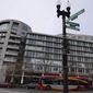 The building that housed office space of President Joe Biden&#39;s former institute, the Penn Biden Center, is seen at the corner of Constitution and Louisiana Avenue NW, in Washington, Tuesday, Jan. 10, 2023. Potentially classified documents were found on Nov. 2, 2022, in a “locked closet” in the office, according to special counsel to the president Richard Sauber. The National Archives and Records Administration took custody of the documents the next day after being notified by the White House Counsel&#39;s office. (AP Photo/Manuel Balce Ceneta)