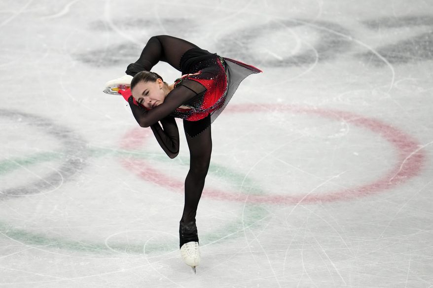 Kamila Valieva, of the Russian Olympic Committee, competes in the women&#x27;s free skate program during the figure skating competition at the 2022 Winter Olympics, on Feb. 17, 2022, in Beijing. he World Anti-Doping Agency says a Russian tribunal has found figure skater Kamila Valieva bore “no fault or negligence” in a doping case that rocked last year’s Winter Olympics. (AP Photo/Natacha Pisarenko, File) **FILE**