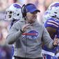 Buffalo Bills head coach Sean McDermott reacts during the second half of an NFL wild-card playoff football game against the Miami Dolphins, Sunday, Jan. 15, 2023, in Orchard Park, N.Y. (AP Photo/Joshua Bessex) **FILE**