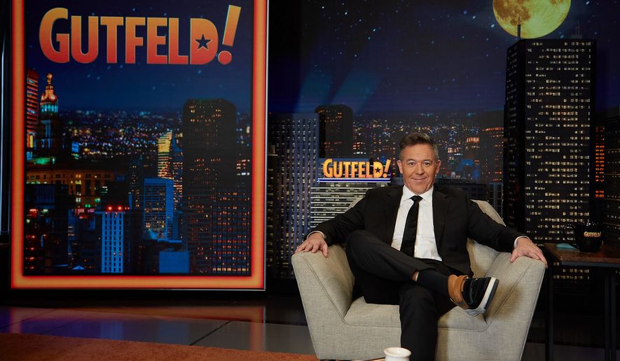 Fox News late night host Greg Gutfeld continues to trump his rivals on other networks with average weeknight audiences which have numbered as large as 2.5 million. (Image courtesy of Fox News).