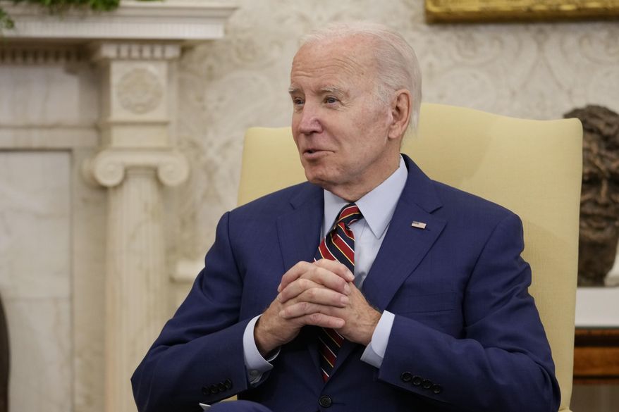 President Joe Biden meets with Dutch Prime Minister Mark Rutte in the Oval Office of the White House in Washington, Tuesday, Jan. 17, 2023. (AP Photo/Carolyn Kaster)