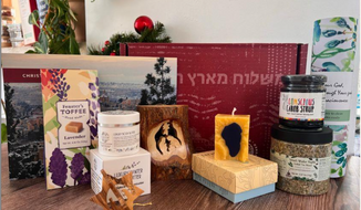 A recent box of products from Israel-based Artza offered a range of handcrafted items from Israel and Bethlehem. (Photo courtesy of Artza, used with permission.)