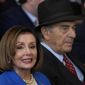 Rep. Nancy Pelosi, D-Calif., and her husband Paul Pelosi arrive before President Joe Biden welcomes the 2022 NBA champions, the Golden State Warriors, to the East Room of the White House in Washington, Tuesday, Jan 17, 2023. (AP Photo/Susan Walsh)