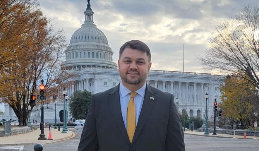 Dr. Muhammad Bakr Ghbeis, president of Citizens for a Secure and Safe America, outside the U.S. Capitol. Citizens for a Secure and Safe America briefs Congress across the aisles, in addition to updating the White House, State Department and Defense Department with information from inside Syria.
