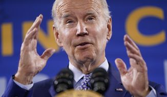 FILE - President Joe Biden speaks about his student debt relief plan at Central New Mexico Community College, Nov. 3, 2022, in Albuquerque, N.M. (AP Photo/Patrick Semansky, File)