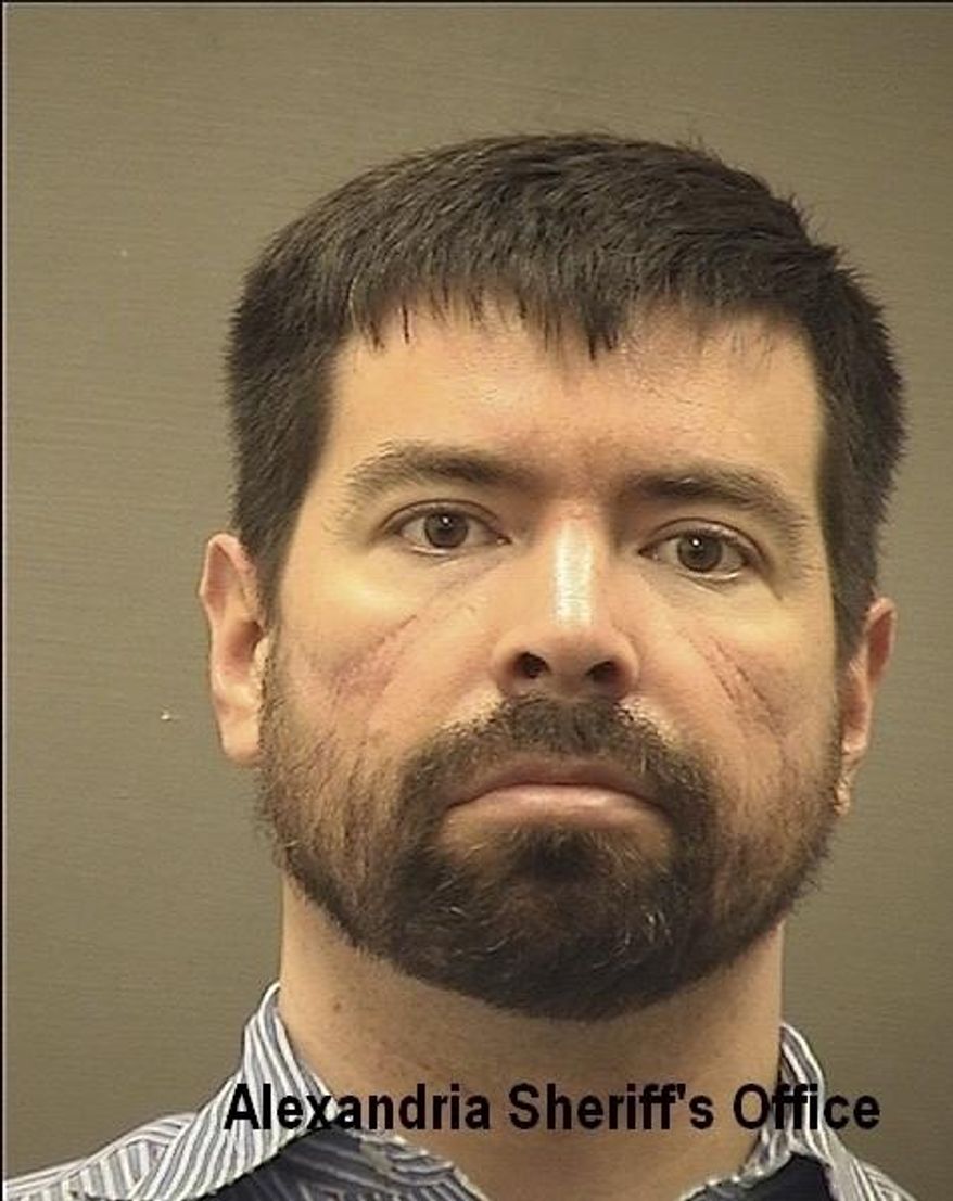 This image provided by the Alexandria, Va., Sheriff's Office of Hatchet Speed, accused of storming the Capitol on Jan. 6. A jury has convicted the Navy reservist from Virginia on Wednesday, Jan. 18, 2023, on separate charges that he illegally possessed silencers disguised to look like innocuous cleaning supplies. The conviction Wednesday night against Speed in U.S. District Court in Alexandria comes a month after a jury failed to reach a verdict in his first trial, resulting in a mistrial. (Alexandria Sheriff's Office via AP)