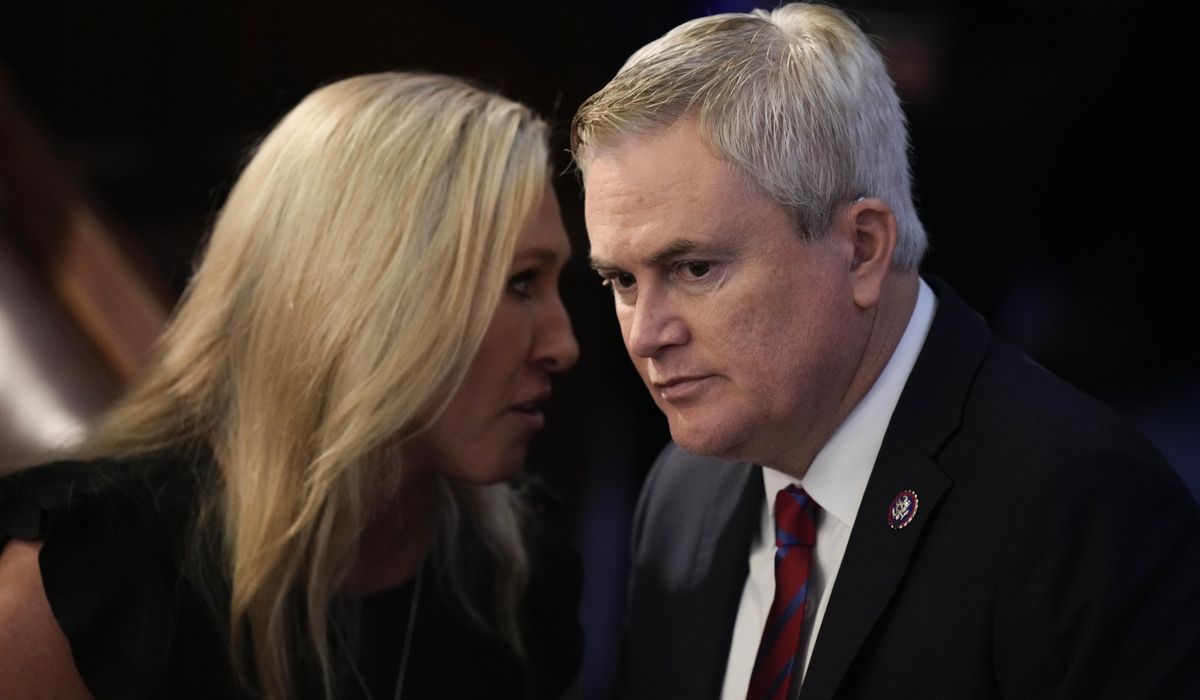 NextImg:Comer, MTG demand Biden halt plans to Trump-proof government