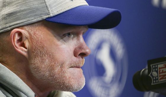 Buffalo Bills head coach Sean McDermott answers questions during a press conference after the Buffalo Bills lost to the Cincinnati Bengals in an NFL division round football game, Sunday, Jan. 22, 2023, in Orchard Park, N.Y. (AP Photo/Joshua Bessex)