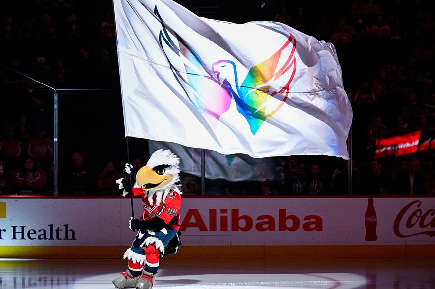 The Washington Capitals hosted Capitals Pride Night versus the Minnesota Wild at Capital One Arena, Washington, D.C., January 17, 2023. (Photo by Brian Murphy)