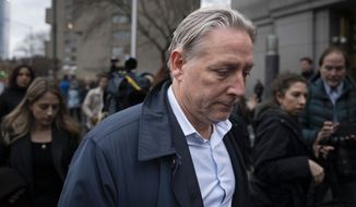 Charles McGonigal, former special agent in charge of the FBI&#39;s counterintelligence division in New York, leaves court, Monday, Jan. 23, 2023, in New York. The former high-ranking FBI counterintelligence official has been indicted on charges he helped a Russian oligarch, in violation of U.S. sanctions. (AP Photo/John Minchillo)