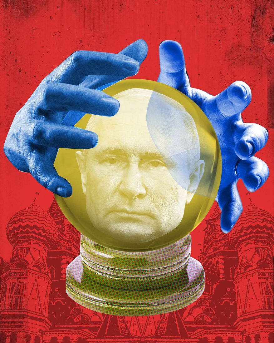 Illustration on Putin&#x27;s mind by Linas Garsys/The Washington Times