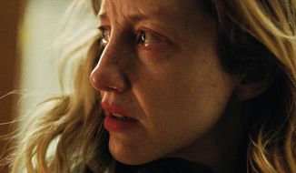 This image released by Momentum Pictures shows Andrea Riseborough in a scene from &quot;To Leslie.&quot; (Momentum Pictures via AP)