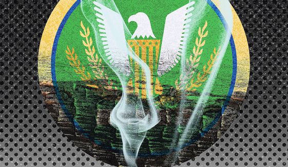Federal Energy Regulatory Commission and natural gas  illustration by Greg Groesch / The Washington Times