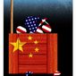 Illustration on the economic relationship between the U.S. and Communist China by Alexander Hunter/The Washington Times