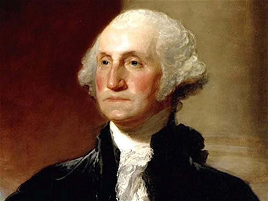 A portrait of President George Washington, as painted by Gilbert Stuart in 1796, can be found in the National Portrait Gallery in Washington. (Associated Press)