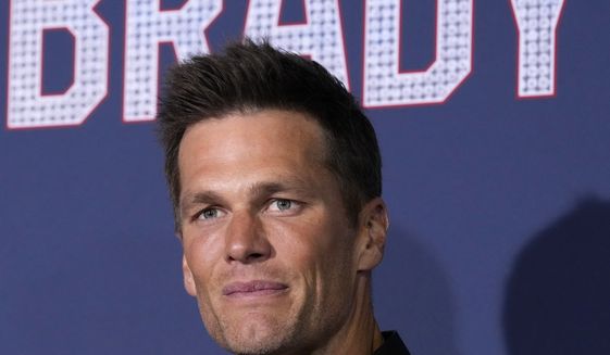 NFL quarterback Tom Brady poses at the premiere of the film &quot;80 for Brady,&quot; Tuesday, Jan. 31, 2023, at the Regency Village Theatre in Los Angeles. Brady announced his retirement from the NFL on social media this morning. (AP Photo/Chris Pizzello)