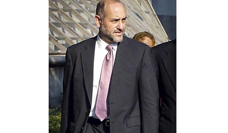 Attorney Mark Pomerantz arrives at Federal Court in New York, Aug. 12, 2002. Pomerantz writes in his new book, &quot;People vs. Donald Trump: An Inside Account,&quot; that then-District Attorney Cyrus Vance Jr. authorized him in December 2021 to seek Trump&#x27;s indictment, and laments friction with the new D.A. Alvin Bragg that put that plan on ice. (AP Photo/David Karp, File)