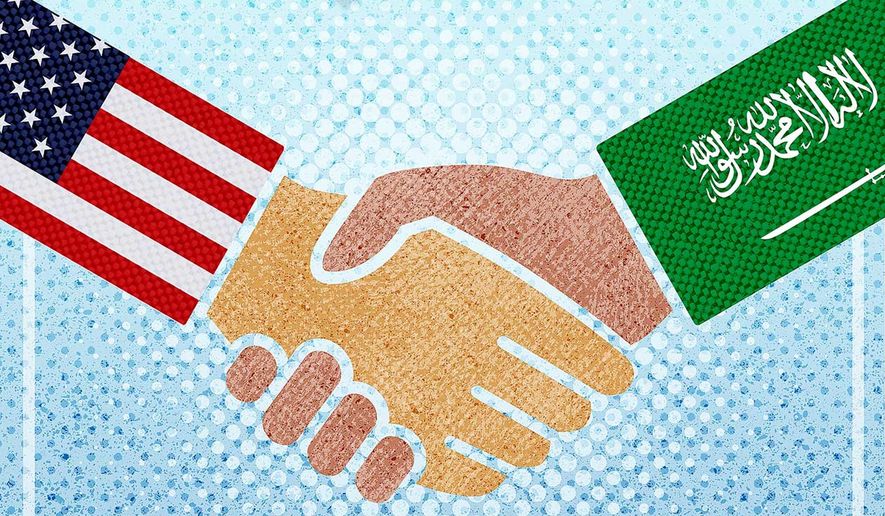 Saudi Economic Partnership with U.S.  Illustration by Greg Groesch/The Washington Times