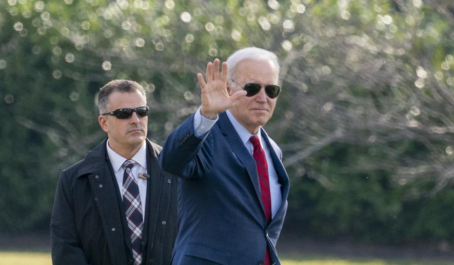 President Joe Biden waves before boarding Marine One on the South Lawn of the White House, Feb. 8, 2023, in Washington. With an eye toward the 2024 campaign, Biden ventures to Florida. It&#x27;s a state defined by its growing retiree population and status as the unofficial headquarters of the modern-day Republican Party. The president sees a chance to use Social Security and Medicare to drive a wedge between GOP lawmakers and their base of older voters who rely on these government programs for income and health insurance. (AP Photo/Alex Brandon, File
