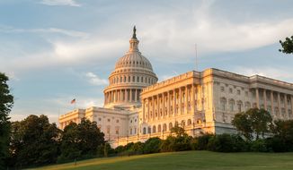 View of the U.S. Capitol building at dusk. (Image: Shutterstock/PQN Studios) ** FILE **