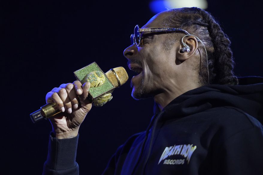 Snoop Dogg performs during Shaq's Fun House Super Bowl event on Friday, Feb. 10, 2023, at Talking Stick Resort in Scottsdale, Ariz. (Photo by Rick Scuteri/Invision/AP)
