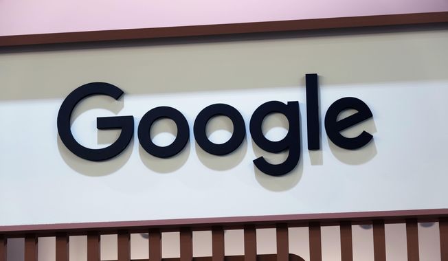 The Google logo is seen at the Vivatech show in Paris, France, June 15, 2022. (AP Photo/Thibault Camus, File)