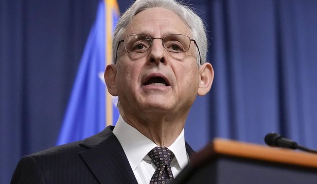 Attorney General Merrick Garland speaks during a news conference at the Department of Justice in Washington, Friday, Jan. 27, 2023. (AP Photo/Carolyn Kaster, File)