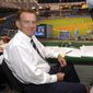 Baseball announcer Tim McCarver poses in the press box before the start of Game 2 of the American League Division Series on Oct. 2, 2003 in New York. McCarver, the All-Star catcher and Hall of Fame broadcaster who during 60 years in baseball won two World Series titles with the St. Louis Cardinals and had a long run as the one of the country&#x27;s most recognized, incisive and talkative television commentators, died Thursday morning, Feb. 16, 2023, in Memphis, Tenn., due to heart failure, baseball Hall of Fame announced. He was 81. (AP Photo/Kathy Willens, File) **FILE**