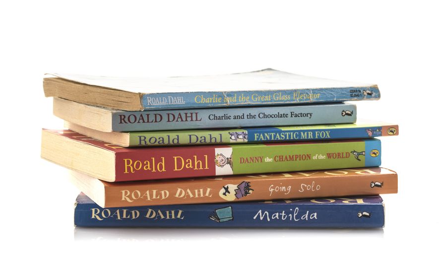 A pile of old Roald Dahl books is arranged in a stack in Swindon, U.K. on Oct. 29, 2017. (File Photo credit: urbanbuzz via Shutterstock)