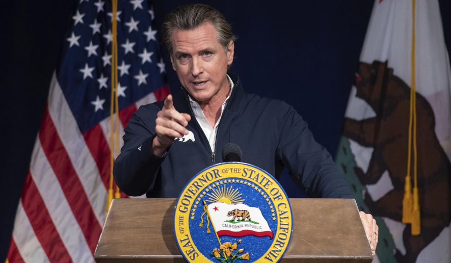 California Gov. Gavin Newsom speaks in Sacramento, Calif., on Jan. 10, 2023. Democratic governors in 20 states are launching a network intended to strengthen abortion access in the wake of the U.S. Supreme Court nixing a woman’s constitutional right to end a pregnancy. (AP Photo/José Luis Villegas, File)