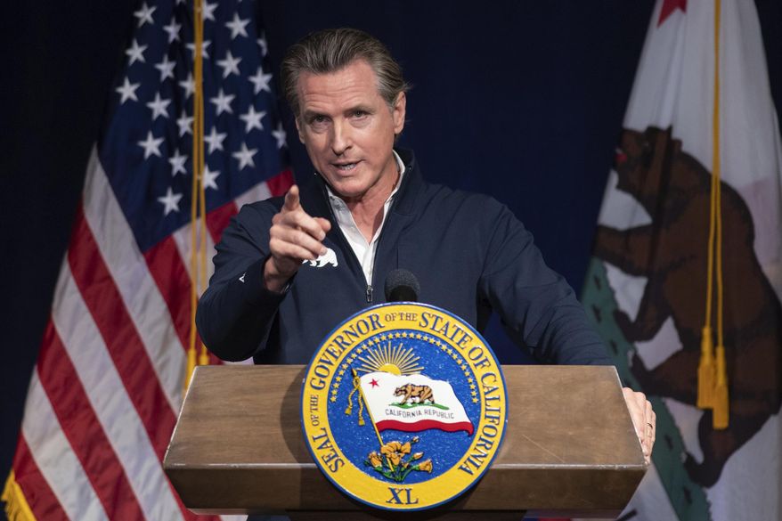 California Gov. Gavin Newsom speaks in Sacramento, Calif., on Jan. 10, 2023. Democratic governors in 20 states are launching a network intended to strengthen abortion access in the wake of the U.S. Supreme Court nixing a woman’s constitutional right to end a pregnancy. (AP Photo/José Luis Villegas, File)