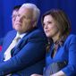 Matt Schlapp, Chairman of the American Conservative Union, sits with his wife Mercedes Schlapp during the Conservative Political Action Conference, CPAC 2023, at the National Harbor, in Oxon Hill, Md., Thursday, March 2, 2023. (AP Photo/Jose Luis Magana)