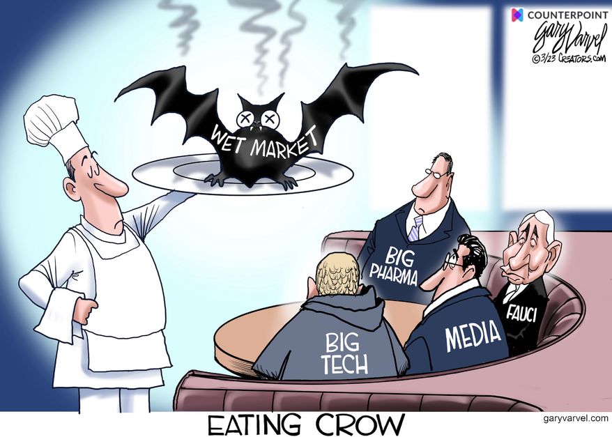 Political Cartoons - Around the World - Eating Crow - Washington Times