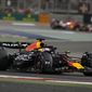 Red Bull driver Max Verstappen of the Netherlands in action during the Formula One Bahrain Grand Prix at Sakhir circuit, Sunday, March 5, 2023. (AP Photo/Frank Augstein)