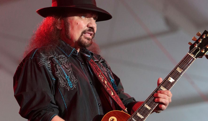 Gary Rossington of the band Lynyrd Skynyrd performs on Day 1 of the 2015 Big Barrel Country Music Festival at The Woodlands on Friday, June 26, 2015, in Dover, Del. Rossington, Lynyrd Skynyrd’s last surviving original member who also helped to found the group, died Sunday, March 5, 2023, at the age of 71. (Photo by Owen Sweeney/Invision/AP, Fil