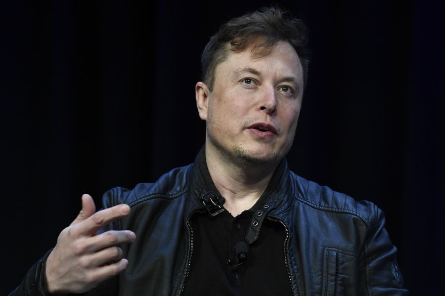 Tesla and SpaceX CEO Elon Musk speaks at the SATELLITE Conference and Exhibition, March 9, 2020, in Washington. (AP Photo/Susan Walsh, File)