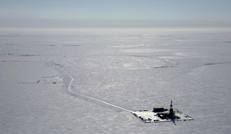 This 2019 aerial photo provided by ConocoPhillips shows an exploratory drilling camp at the proposed site of the Willow oil project on Alaska&#x27;s North Slope. Pressure is building on the social media platform TikTok to urge President Joe Biden to reject an oil development project on Alaska&#x27;s North Slope from young voters concerned about climate change. That&#x27;s blunted by Alaska Native leaders who support ConocoPhillips&#x27; development called Willow. (ConocoPhillips via AP, File)