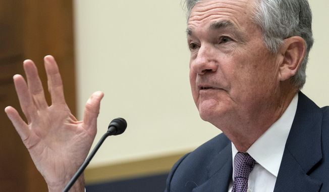 Federal Reserve Chairman Jerome Powell speaks during a House Financial Services Committee hearing to examine the Semiannual Monetary Policy Report to Congress, Wednesday, March 8, 2023, on Capitol Hill in Washington. (AP Photo/Jose Luis Magana)