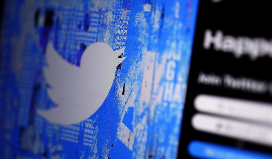 The Twitter splash page is seen on a digital device on April 25, 2022, in San Diego. (AP Photo/Gregory Bull) **FILE**
