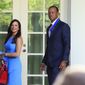Tiger Woods, right, with his daughter Sam Alexis Woods, left, and his girlfriend Erica Herman, center, walk along the Colonnade following a ceremony where President Donald Trump awarded the Presidential Medal of Freedom to Tiger Woods at the White House in Washington, on May 6, 2019. Herman wants to nullify a nondisclosure agreement following a six-year relationship with the professional golfer, according to court records Monday, March 6, 2023. (AP Photo/Manuel Balce Ceneta, File) **FILE**