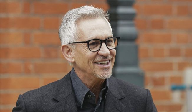Soccer pundit Gary Lineker leaves his home following reports that the BBC is to have a &quot;frank conversation&quot; with the ex-England striker after comments he made on the government&#x27;s new asylum policy that aims to bar people from seeking asylum if they arrive in the U.K., in London, Thursday March 9, 2023. Lineker drew a mix of praise and criticism for saying some of the government’s language was “not dissimilar to that used by Germany in the &#x27;30s.”(James Manning/PA via AP)