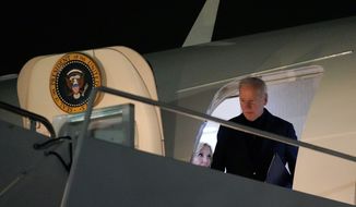 President Joe Biden and first lady Jill Biden step off Air Force One, Sunday, March 12, 2023, at Andrews Air Force Base, Md. The Bidens are returning to Washington after spending the weekend at their home in Delaware. (AP Photo/Patrick Semansky)
