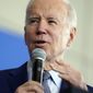 President Joe Biden speaks about health care and prescription drug costs at the University of Nevada, Las Vegas, Wednesday, March 15, 2023, in Las Vegas. (AP Photo/Evan Vucci)